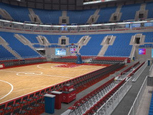 basketball arena - interior - low poly 3D Model