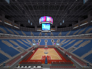 basketball arena - interior - low poly 3D Model