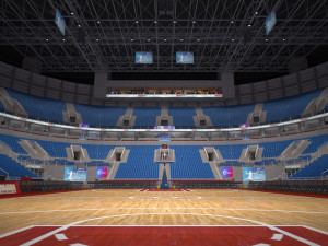 basketball arena - interior - low poly 3D Model