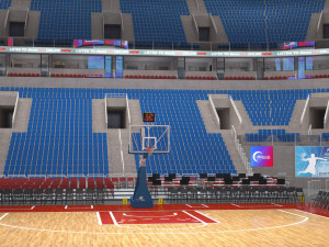 basketball arena - interior - low poly 3D Model