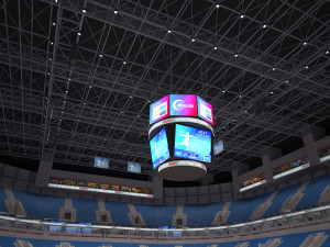 basketball arena - interior - low poly 3D Model