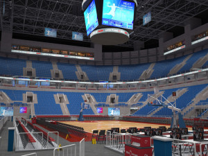 basketball arena - interior - low poly 3D Model
