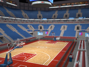 basketball arena - interior - low poly 3D Model