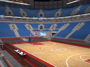 basketball arena - interior - low poly 3D Model