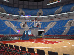 basketball arena - interior - low poly 3D Model
