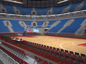 basketball arena - interior - low poly 3D Model