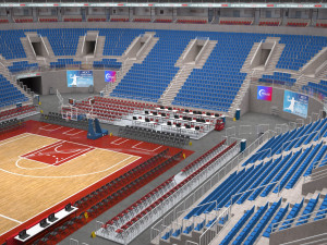 basketball arena - interior - low poly 3D Model
