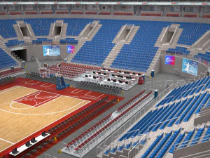 basketball arena - interior - low poly 3D Model