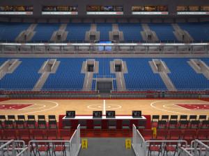 basketball arena - interior - low poly 3D Model