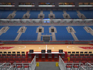 basketball arena - interior - low poly 3D Model