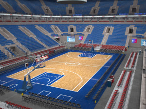 basketball arena - interior - low poly 3D Model