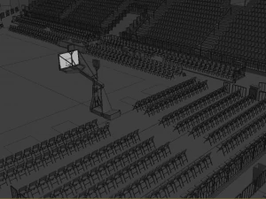 basketball arena - interior - low poly 3D Model