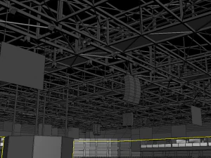 basketball arena - interior - low poly 3D Model
