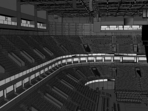 basketball arena - interior - low poly 3D Model