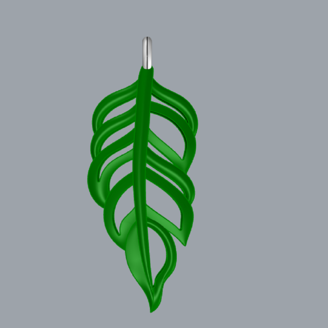 LEAF GOLD PENDANT 3D Принт Модель .c4d .max .obj .3ds .fbx .stl .blend 