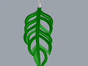 LEAF GOLD PENDANT 3D Print Model