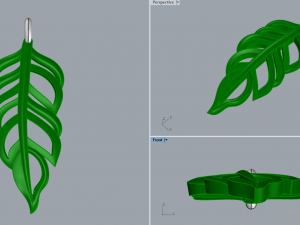 LEAF GOLD PENDANT 3D Принт Модель