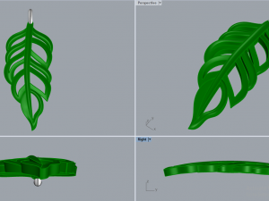 LEAF GOLD PENDANT 3D Принт Модель