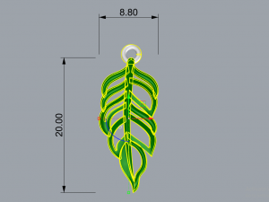 LEAF GOLD PENDANT 3D Принт Модель
