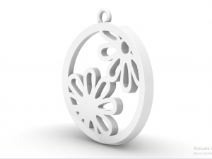 FLOWER GOLD PENDANT 3D प्रिंट मॉडल