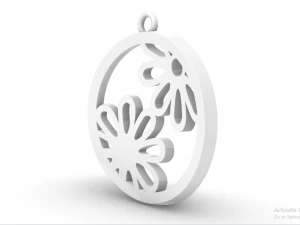 FLOWER GOLD PENDANT 3D Print Model