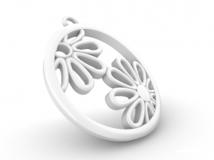 FLOWER GOLD PENDANT 3D प्रिंट मॉडल