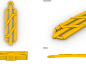 SAIVARSH GOLD PENDANT 3D Print Model