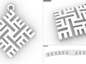 KASA GOLD PENDANT 3D Print Model