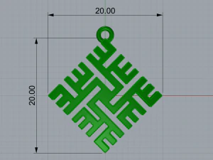KASA GOLD PENDANT 3D Print Model