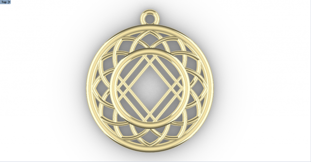 SAKA GOLD PENDANT Model do druku 3D .c4d .max .obj .3ds .fbx .stl .blend 