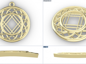 SAKA GOLD PENDANT Model do druku 3D