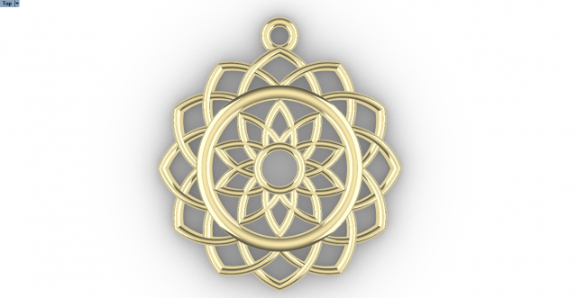 SARA GOLD PENDANT 3D 프린트 모델 .c4d .max .obj .3ds .fbx .stl .blend