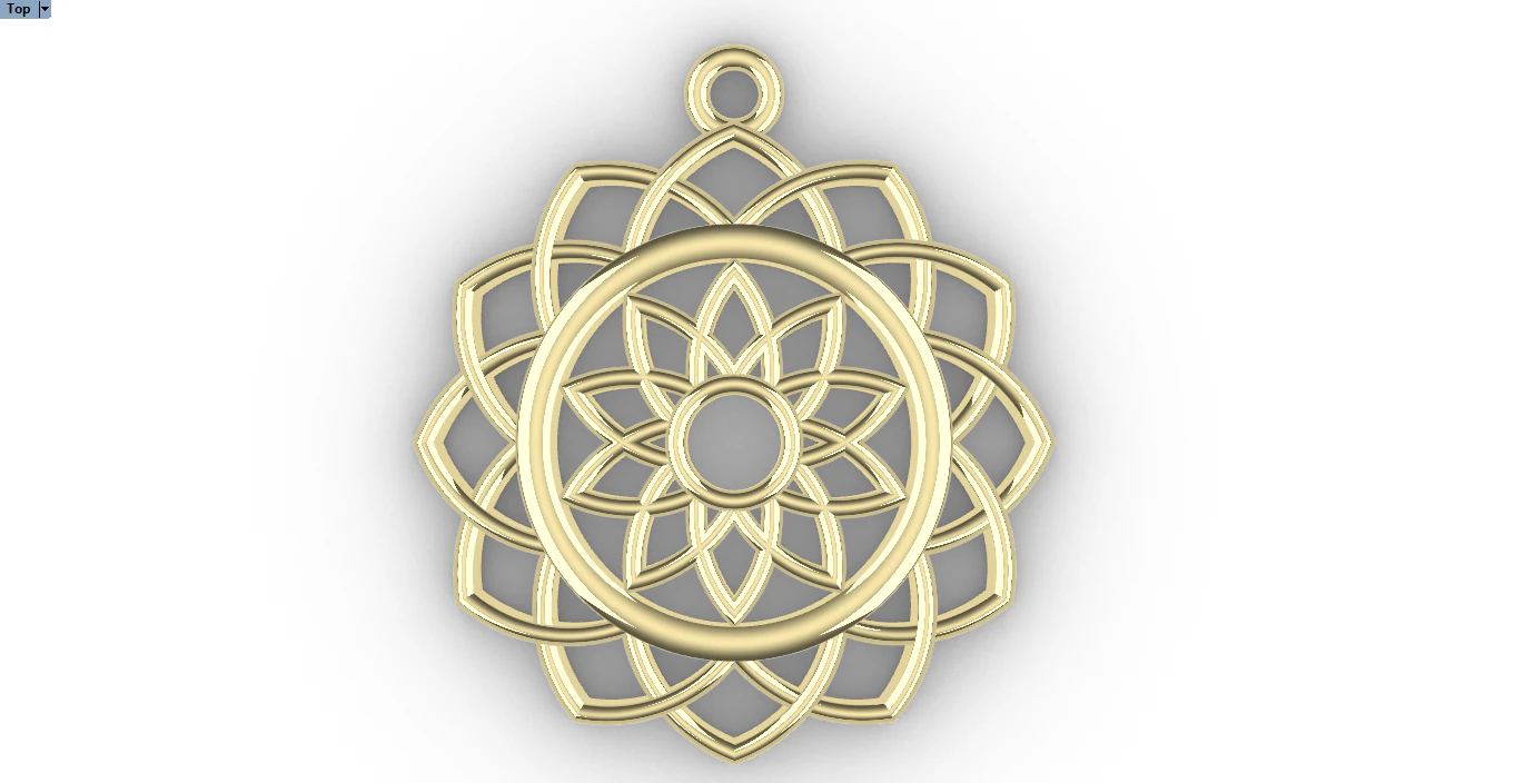 SARA GOLD PENDANT 3D Print Model .c4d .max .obj .3ds .fbx .stl .blend