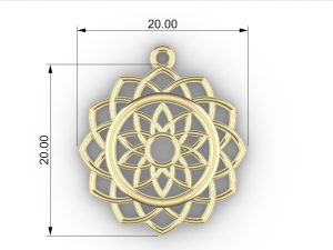 SARA GOLD PENDANT 3D 프린트 모델