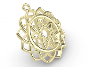 SARA GOLD PENDANT 3D Print Model