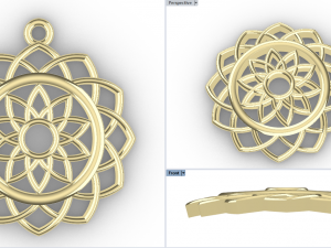 SARA GOLD PENDANT 3D 프린트 모델