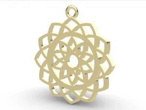 SARA GOLD PENDANT 3D Print Model