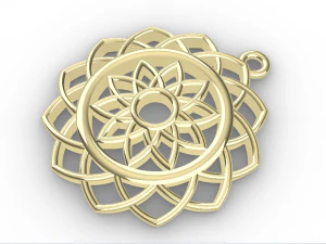 SARA GOLD PENDANT 3D Print Model