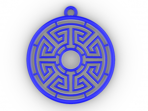SUTHIKA GOLD PENDANT 3D Print Model