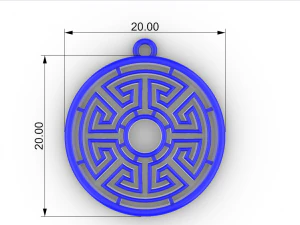 SUTHIKA GOLD PENDANT 3D Print Model