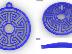 SUTHIKA GOLD PENDANT 3D Print Model