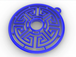 SUTHIKA GOLD PENDANT 3D Print Model