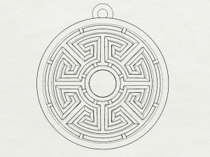 SUTHIKA GOLD PENDANT 3D Print Model