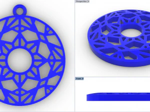 SAUTA GOLD PENDANT 3D Print Model