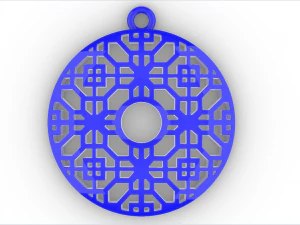 ディヴィット ゴールド ペンダント 3Dプリントモデル