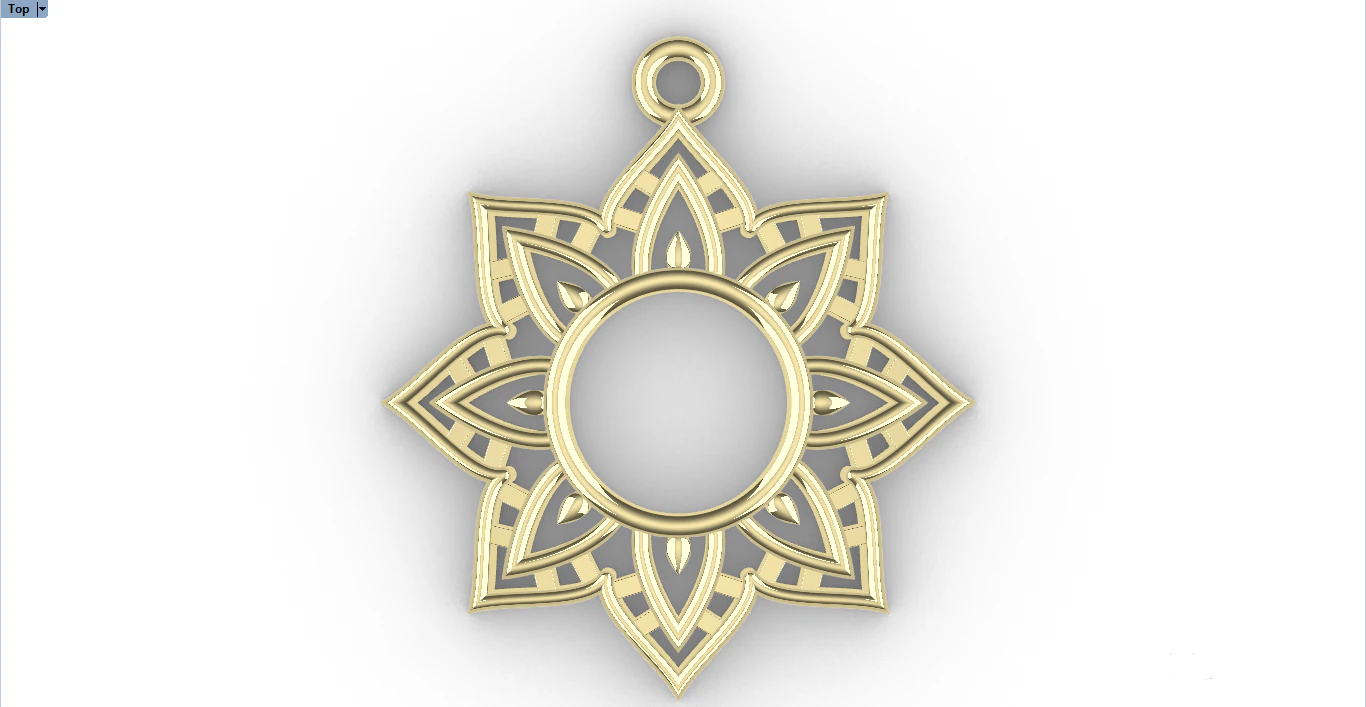 ACHYUT GOLD PENDANT 3D Print Model .c4d .max .obj .3ds .fbx .stl .blend 