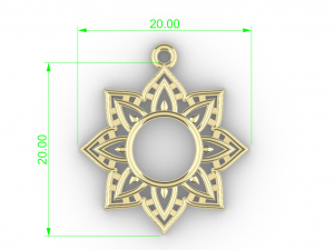 ACHYUT GOLD PENDANT 3D-Druckmodell