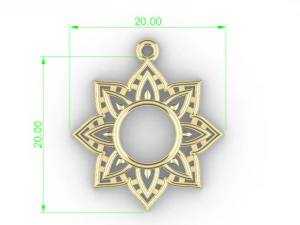 ACHYUT GOLD PENDANT 3D Print Model