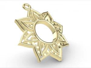 ACHYUT GOLD PENDANT 3D Print Model