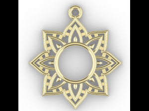 ACHYUT GOLD PENDANT 3D-Druckmodell